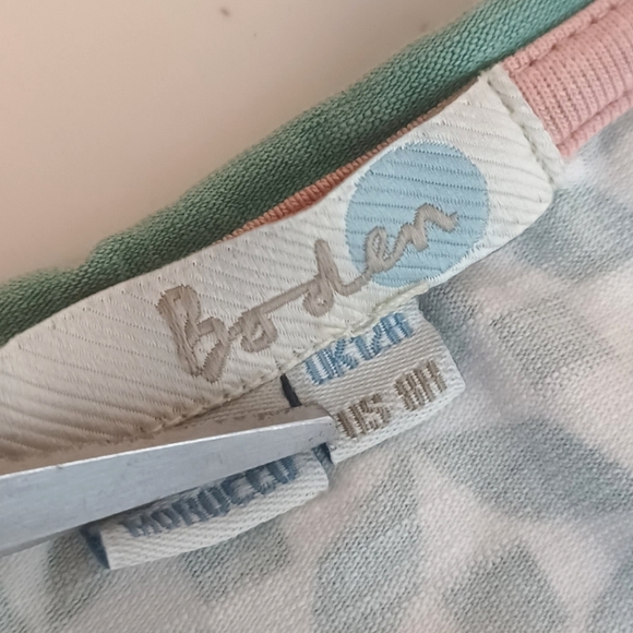 Boden Geo Print Short Sleeve V-Neck SZ 8R Sheath Dress - Picture 11 of 15